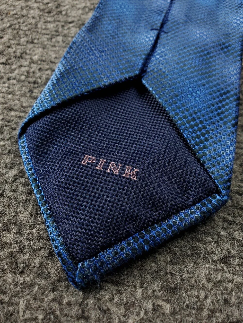 Thomas Pink Pontic Dot Silk Tie Royal Blue 2004 Jacquard Handmade Formal NEW
